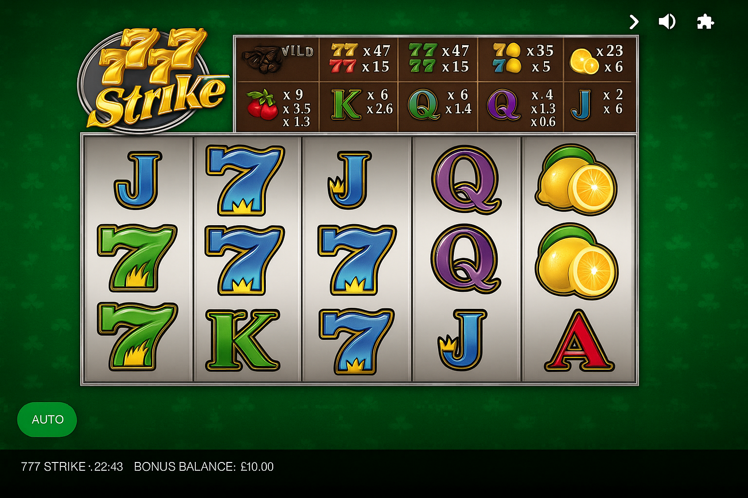 777 Strike gameplay